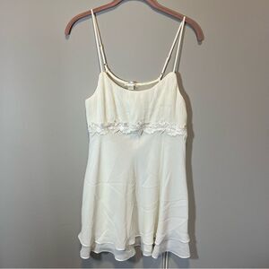 Vintage Flora Cream Babydoll Nightgown Dress Large